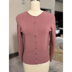 ANNE TAYLOR LOFT sweater Cardigan Purple  Maeve Sz S Small